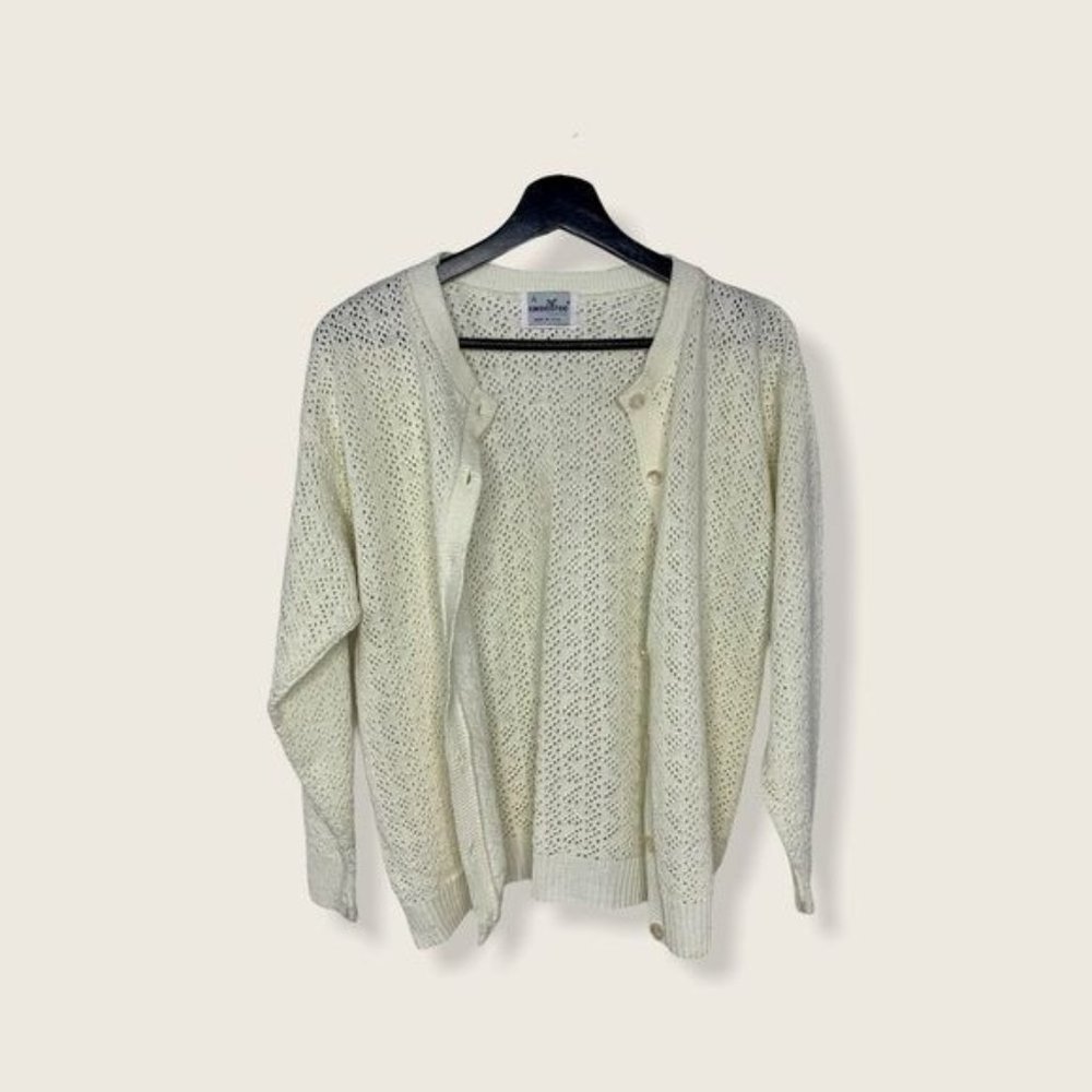 Vintage 90's Sweetree Loose Knit Cardigan Small